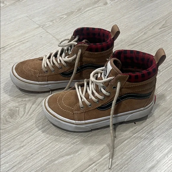 Vans Kids High-Top Sneakers - Tan and Black - Picture 1 of 6